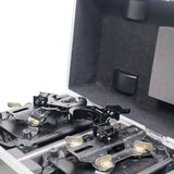 Set of (4) Quick 90º Folding Moving Head Clamp Adapters with T-C12 Truss Clamp 2 in. Diameter Black Finish - Max Load: 330 lbs