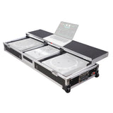 DJ Coffin Flight Case for (2) 1200 Style Turntables 10-inch 12-inch Mixers with Sliding Laptop Shelf and