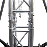 Truss Tower Stage Roofing System Package -Top Block | Hinges | Base | Outriggers and 3.28 Ft. 2 mm Wall Truss Segment