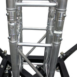Truss Tower Stage Roofing System Package -Top Block | Hinges | Base | Outriggers and 3.28 Ft. 2 mm Wall Truss Segment