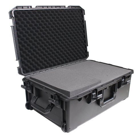 UltronX LARGE Water Resistant ABS Molded Portable Storage Case for Audio Camera Tactical includes cut pluck foam - 29x19x9 in.