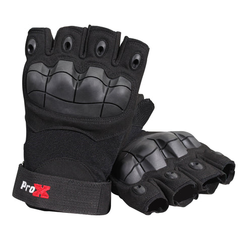 X-GRIPZ Hard Rubber Knuckle Fingerless Gloves - For Truss and Stage Performance