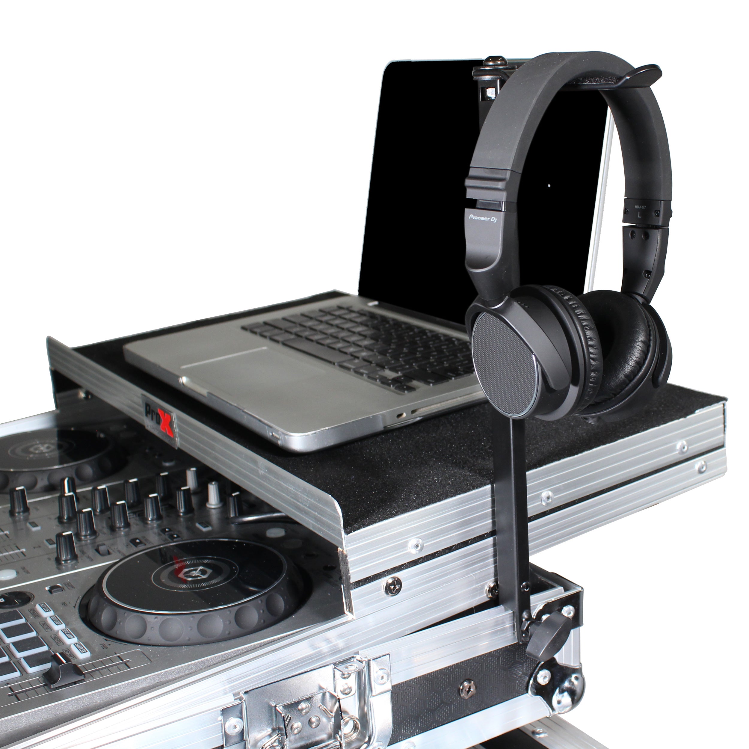 Headphone Pole Stand For Cases 12" Shaft with Rotating Hook