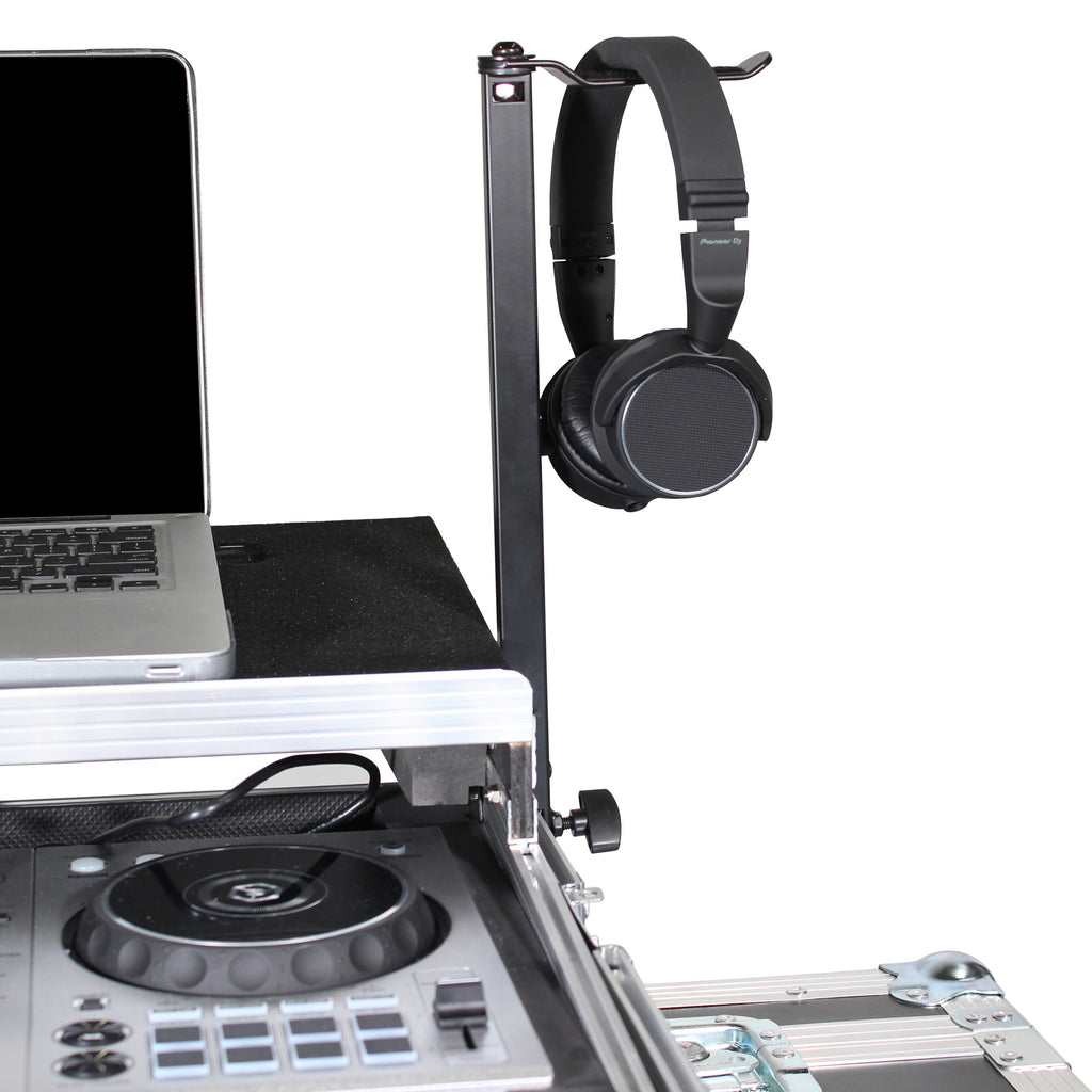 Headphone Pole Stand For Cases 12" Shaft with Rotating Hook