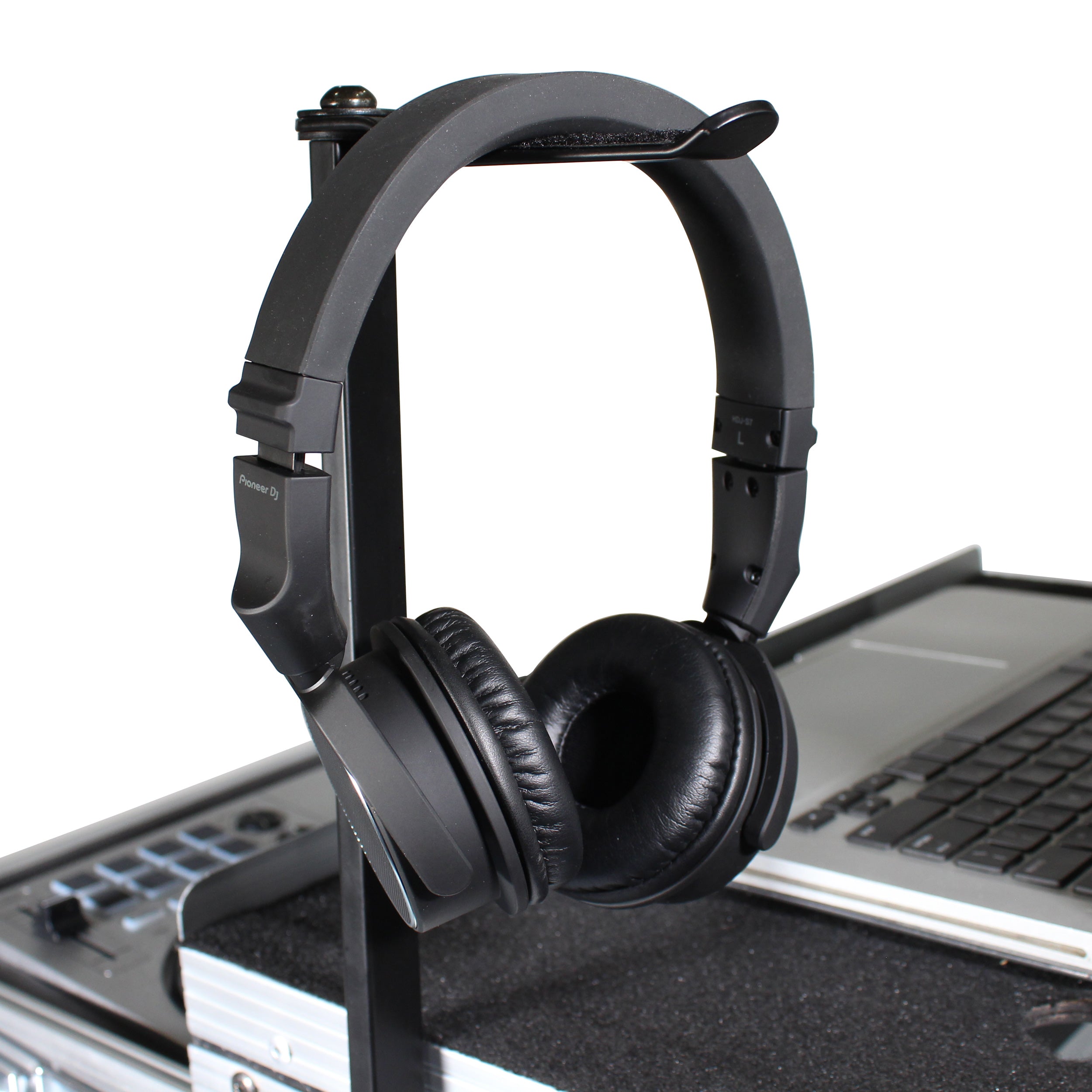 Headphone Pole Stand For Cases 12" Shaft with Rotating Hook