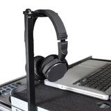Headphone Pole Stand For Cases 12" Shaft with Rotating Hook