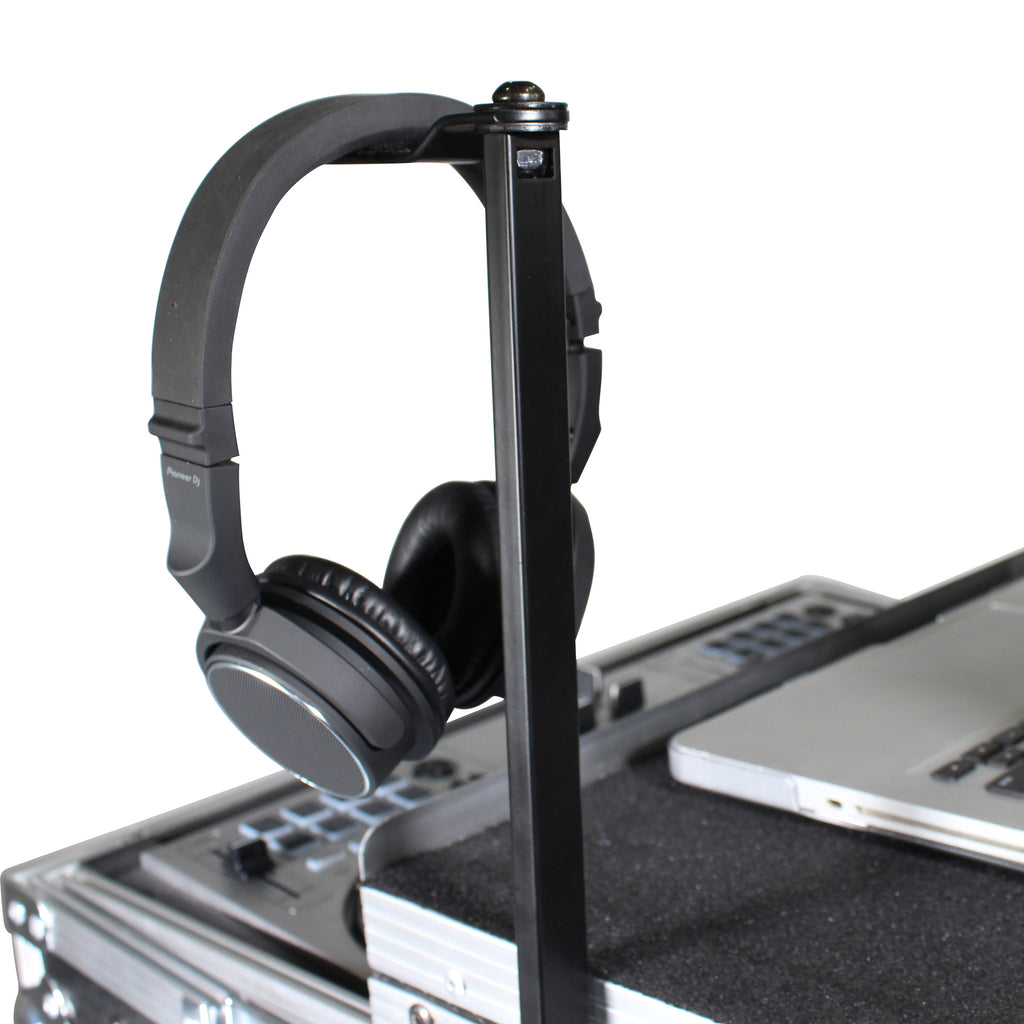 Headphone Pole Stand For Cases 12" Shaft with Rotating Hook