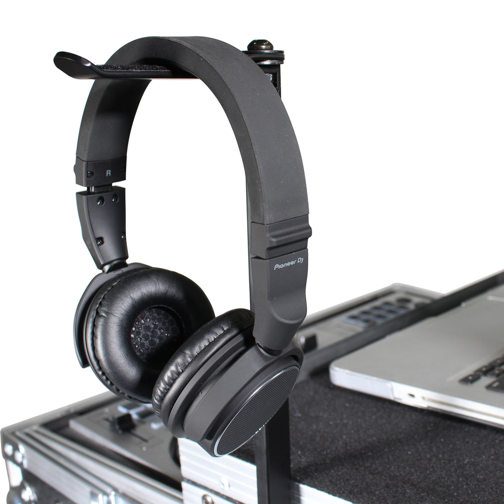 Headphone Pole Stand For Cases 12" Shaft with Rotating Hook