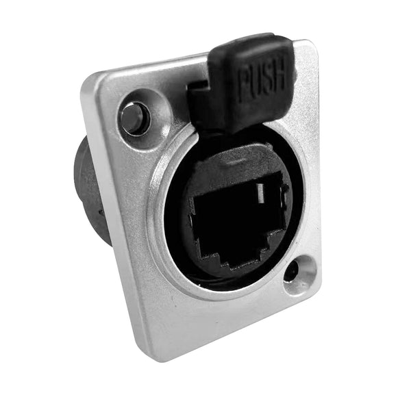 Single Ethernet Feed Through D-Series Panel Mount Jack Pass Through CAT6