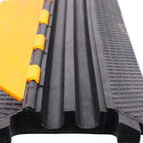 2-Channel Rubber Cable Protector Ramp Speed Bump Cover Indoor Outdoor – Supports up to 60 Tons