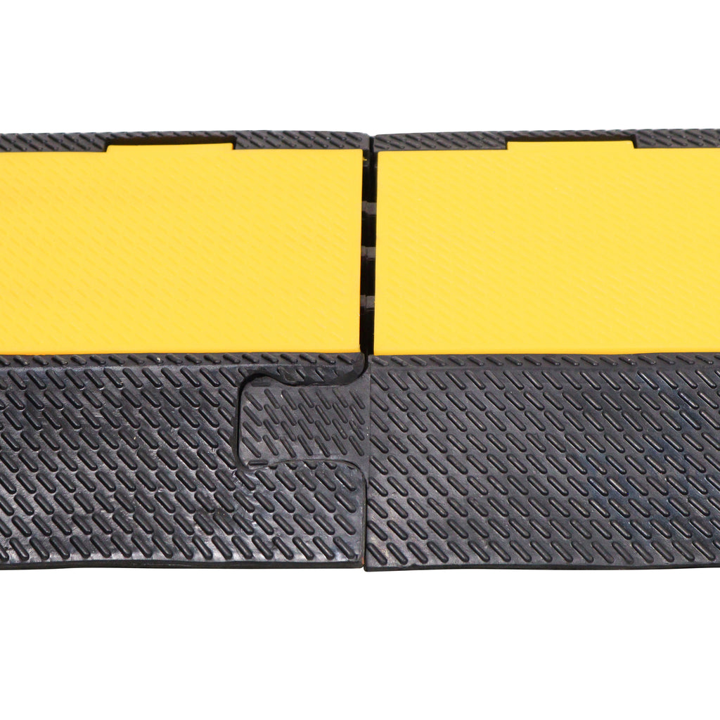 4-Channel Rubber Cable Protector Ramp Speed Bump Cover Indoor Outdoor – Supports up to 60 Tons