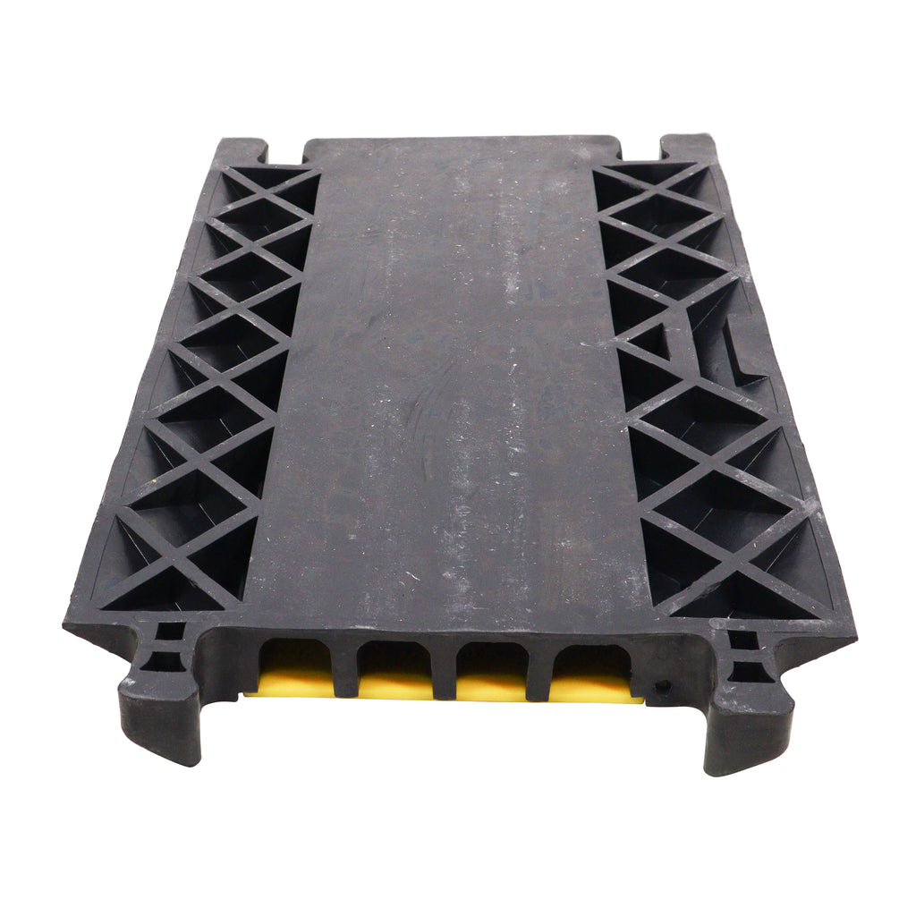 5-Channel Rubber Cable Protector Ramp Speed Bump Cover Indoor Outdoor – Supports up to 60 Tons