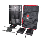 MESA MEDIA MK2 DJ Facade Table Workstation Includes TV Bracket Mount White & Black Scrims and Carry Bag