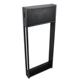 VISTA DJ Booth Facade Table Station with White and Black Scrim kit and Padded Travel Bag | Black Hardware