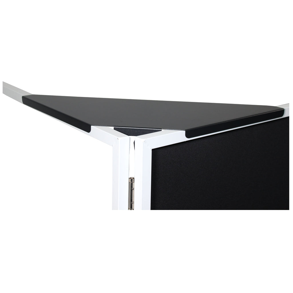 Universal Set of Corner Shelves for DJ Facades Black Finish