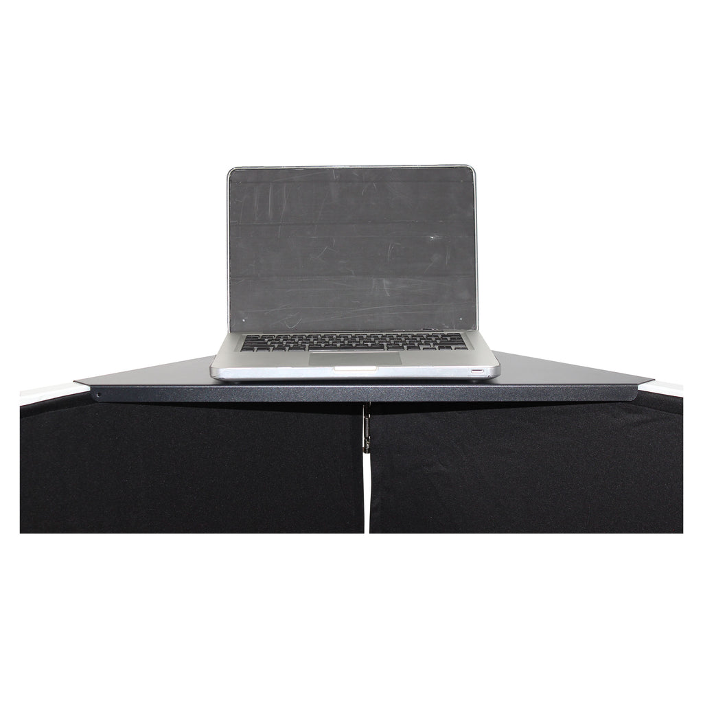Universal Set of Corner Shelves for DJ Facades Black Finish