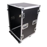 14U Vertical Amp Rack Mount Flight Case with Caster Wheels