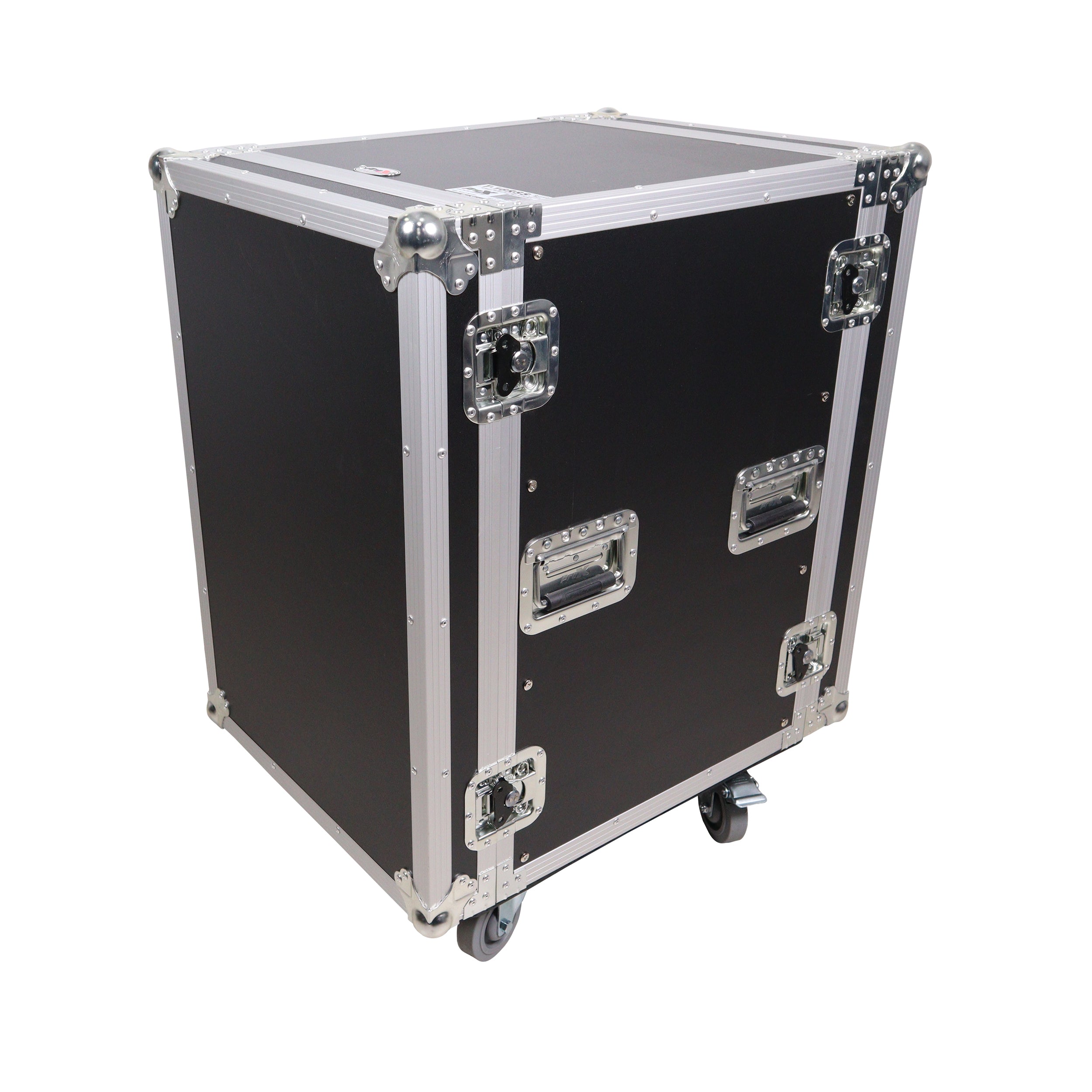 14U Vertical Amp Rack Mount Flight Case with Caster Wheels