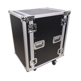 14U Vertical Amp Rack Mount Flight Case with Caster Wheels