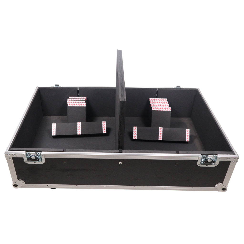 Universal Dual Speaker Flight Case Fits (2) QSC KLA12 LA112 EV ETX12P - 25x17x15 in.
