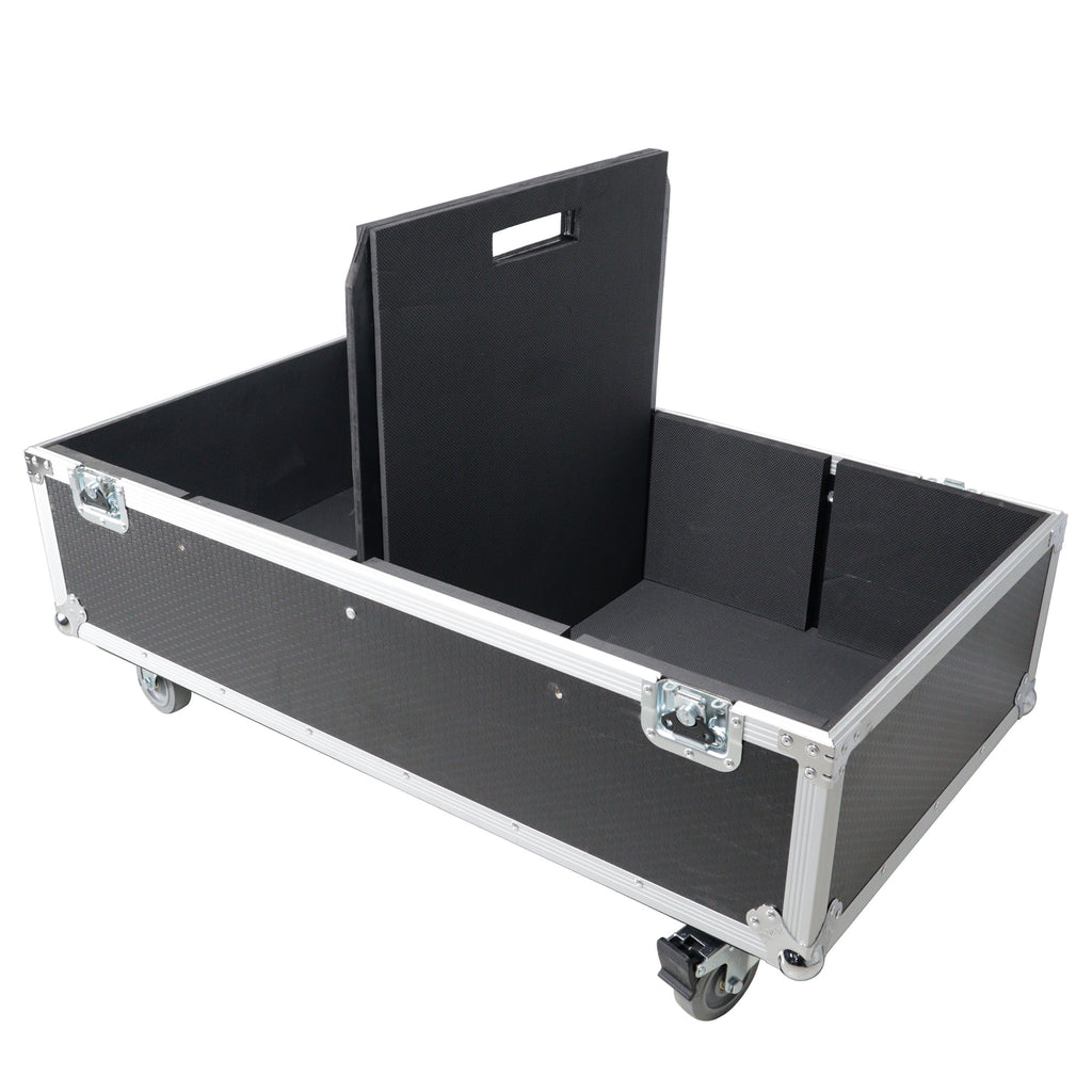 Universal Dual Speaker Flight Case Fits (2) QSC KLA12 LA112 EV ETX12P - 25x17x15 in.