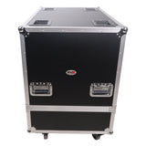 Universal Dual Speaker Flight Case Fits (2) QSC KLA12 LA112 EV ETX12P - 25x17x15 in.
