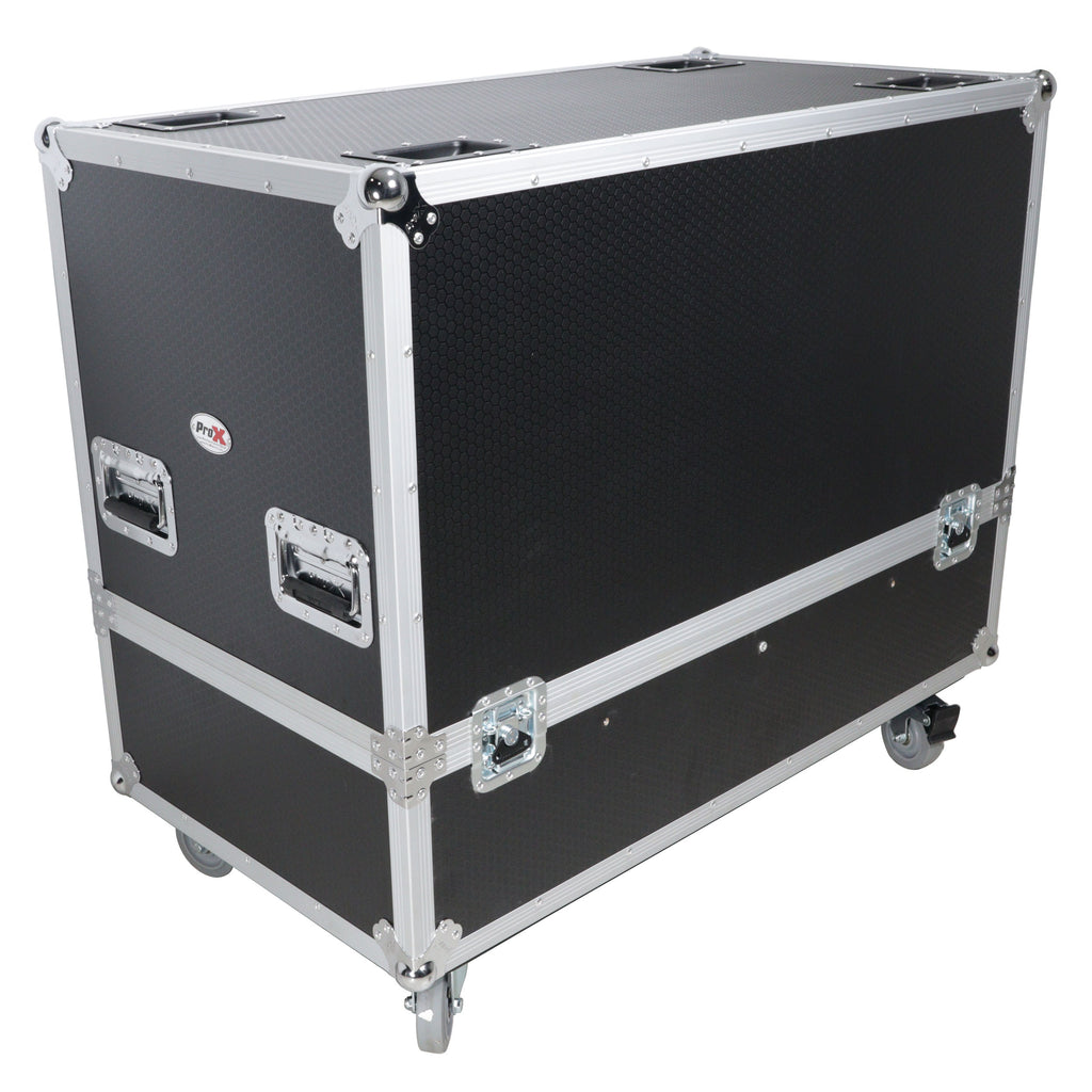 Universal Dual Speaker Flight Case Fits (2) QSC KLA12 LA112 EV ETX12P - 25x17x15 in.