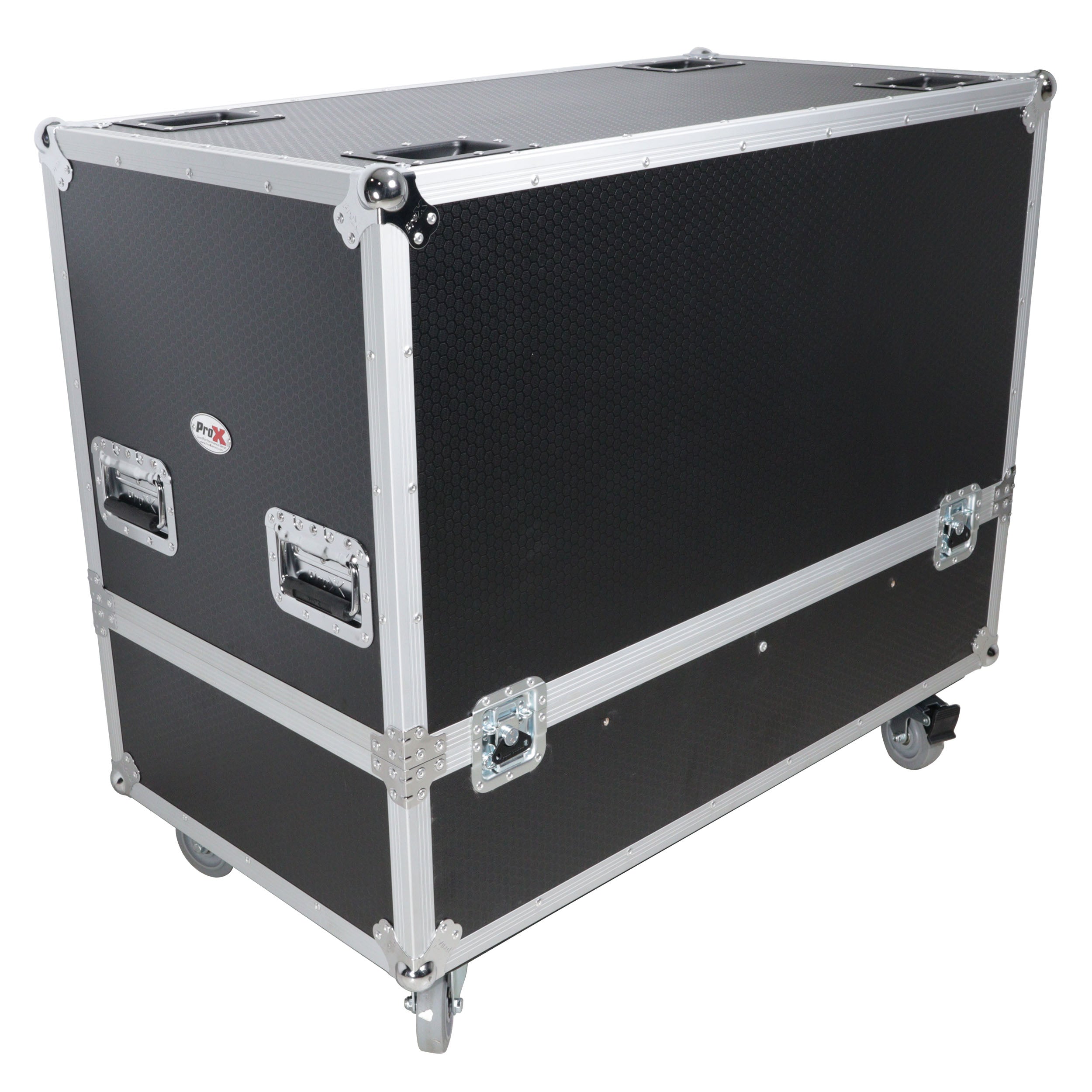 Universal Dual Speaker Flight Case Fits (2) QSC KLA12 LA112 EV ETX12P - 25x17x15 in.
