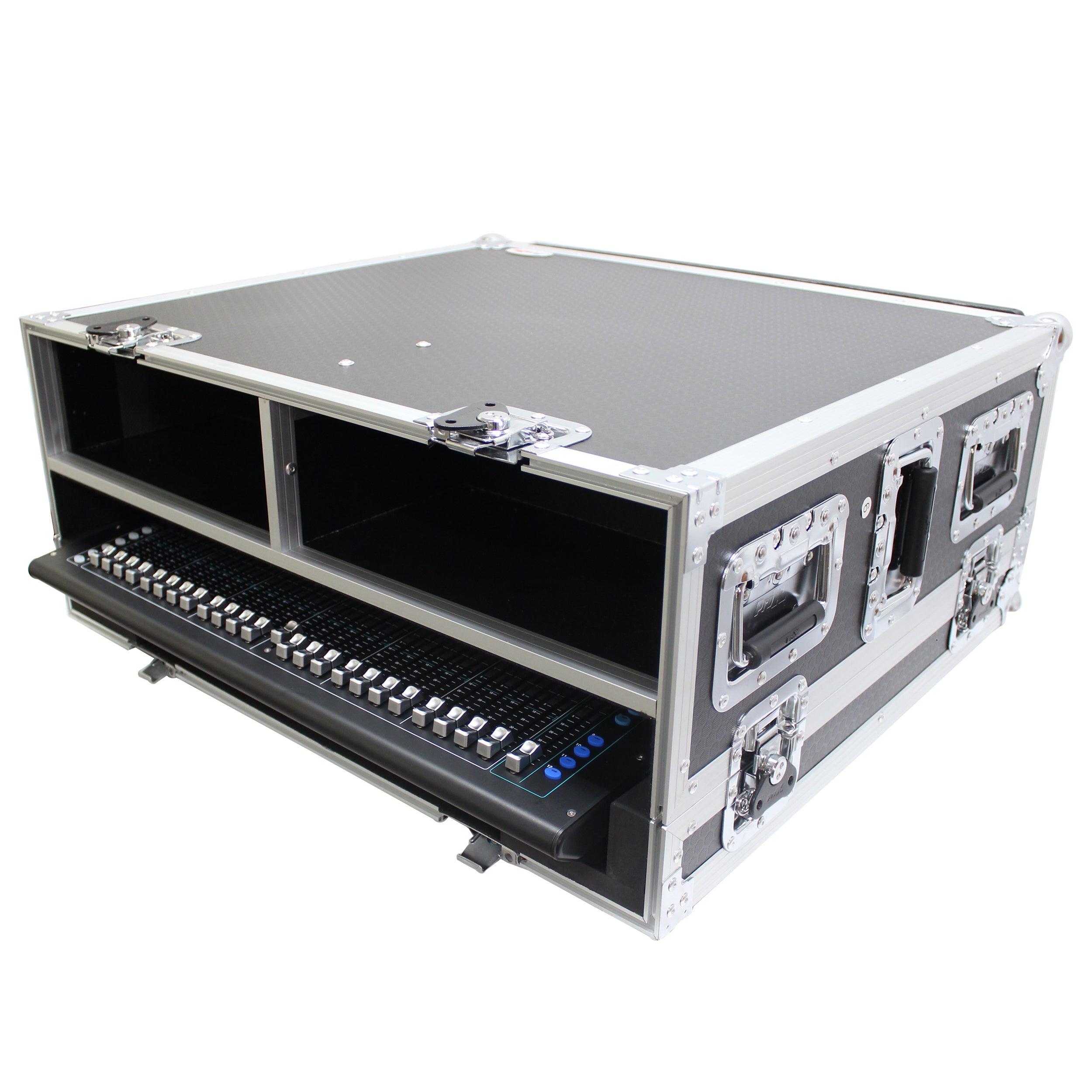 ATA Digital Audio Mixer Flight Case for Allen & Heath SQ5&SQ5;+ Console with Doghouse compartment and Caster wheels