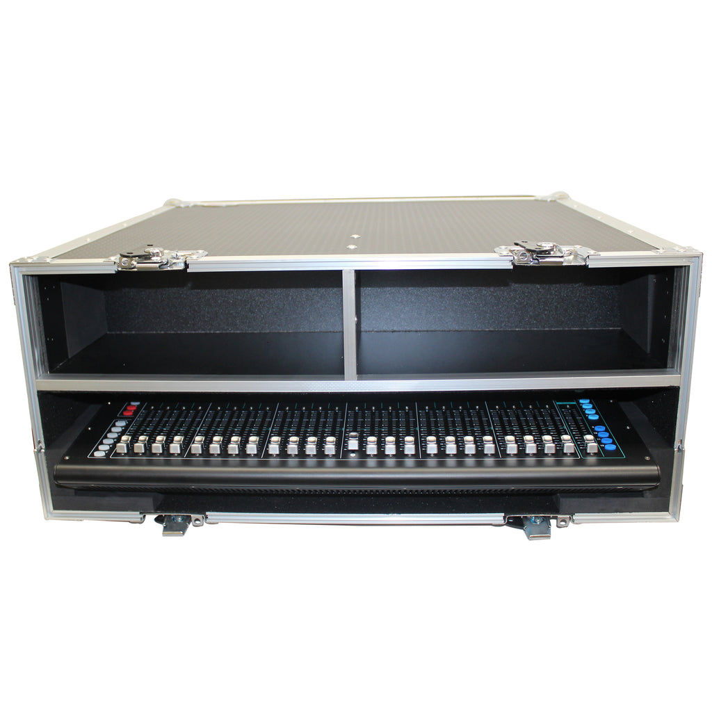 ATA Digital Audio Mixer Flight Case for Allen & Heath SQ5&SQ5;+ Console with Doghouse compartment and Caster wheels