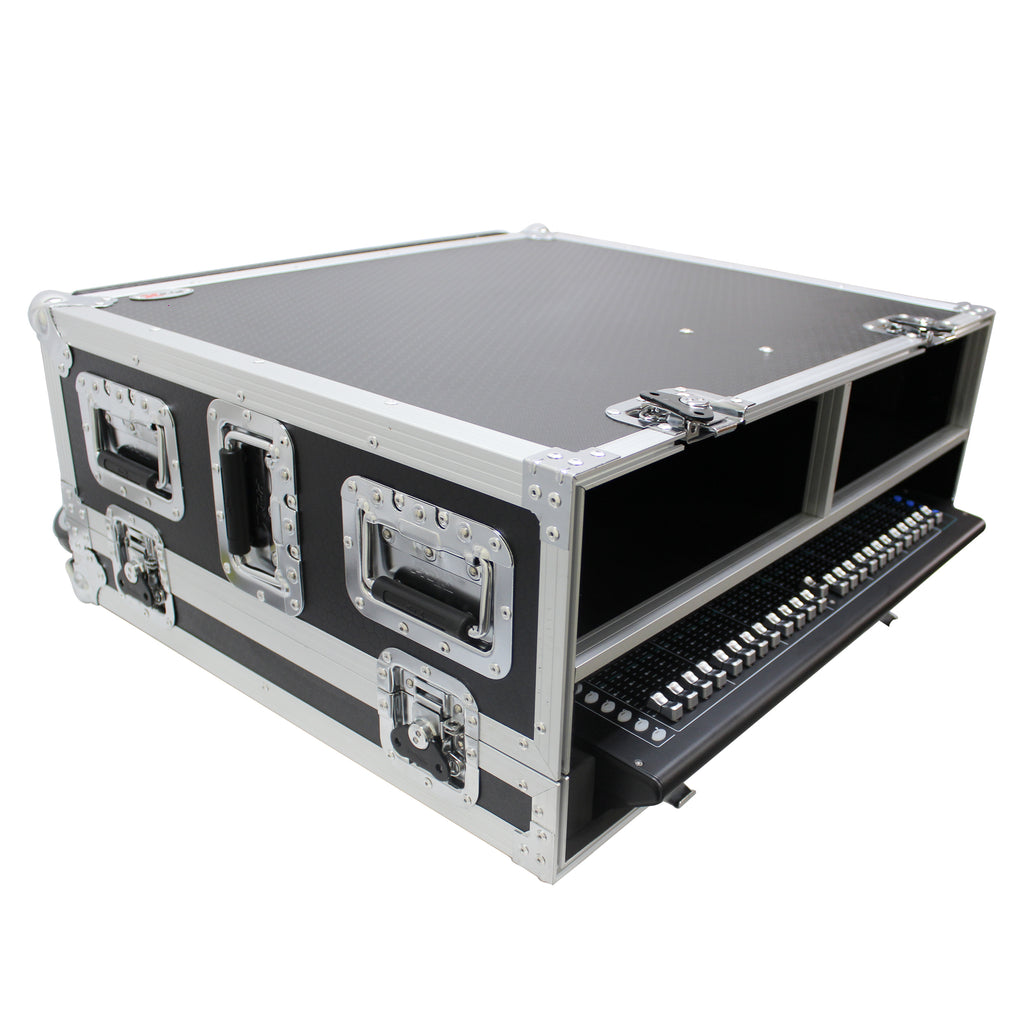 ATA Digital Audio Mixer Flight Case for Allen & Heath SQ5&SQ5;+ Console with Doghouse compartment and Caster wheels