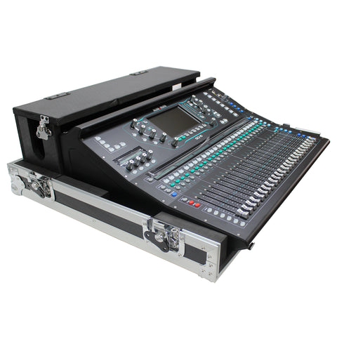 ATA Digital Audio Mixer Flight Case for Allen & Heath SQ6 Console with Doghouse compartment and Caster wheels