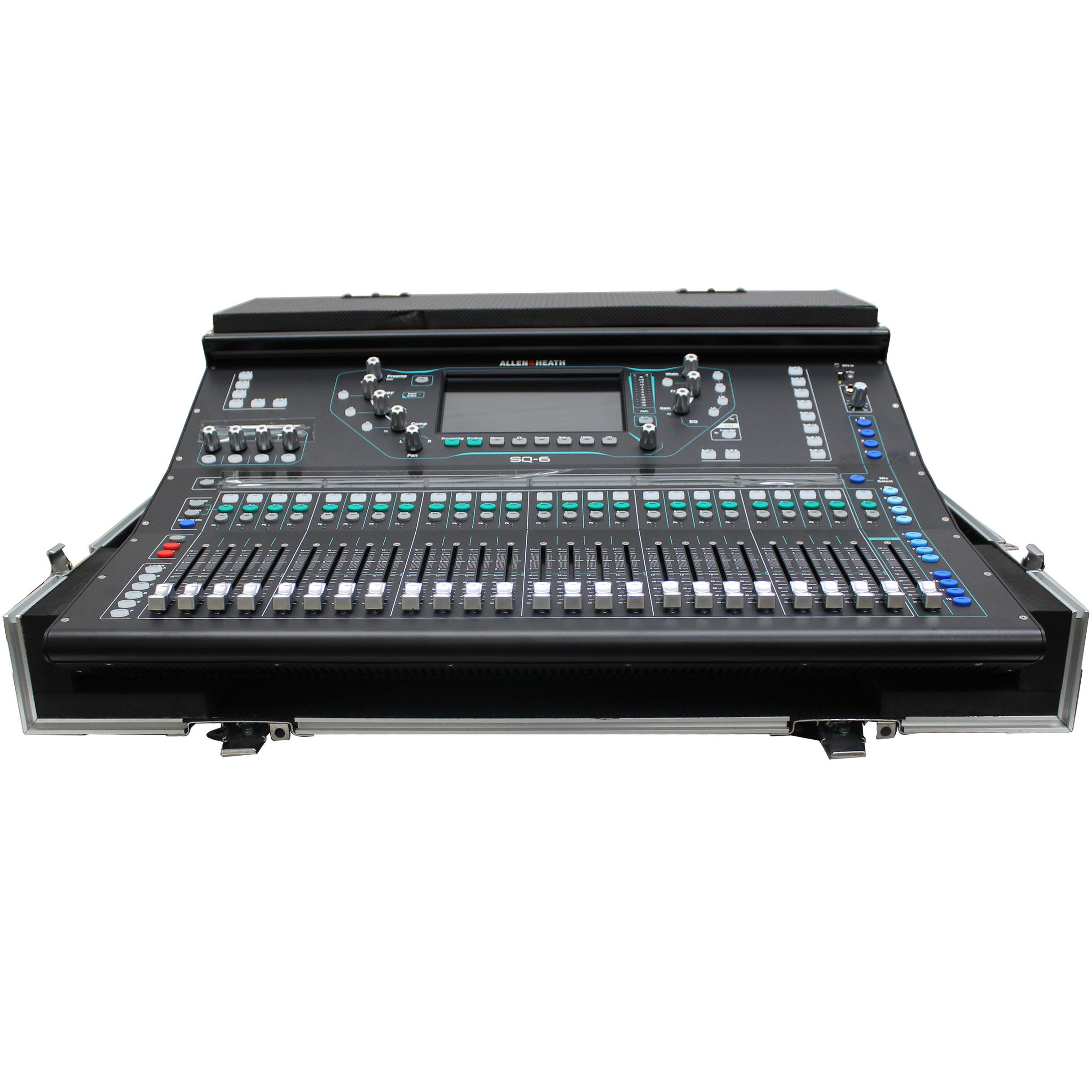 ATA Digital Audio Mixer Flight Case for Allen & Heath SQ5&SQ5;+ Console with Doghouse compartment and Caster wheels