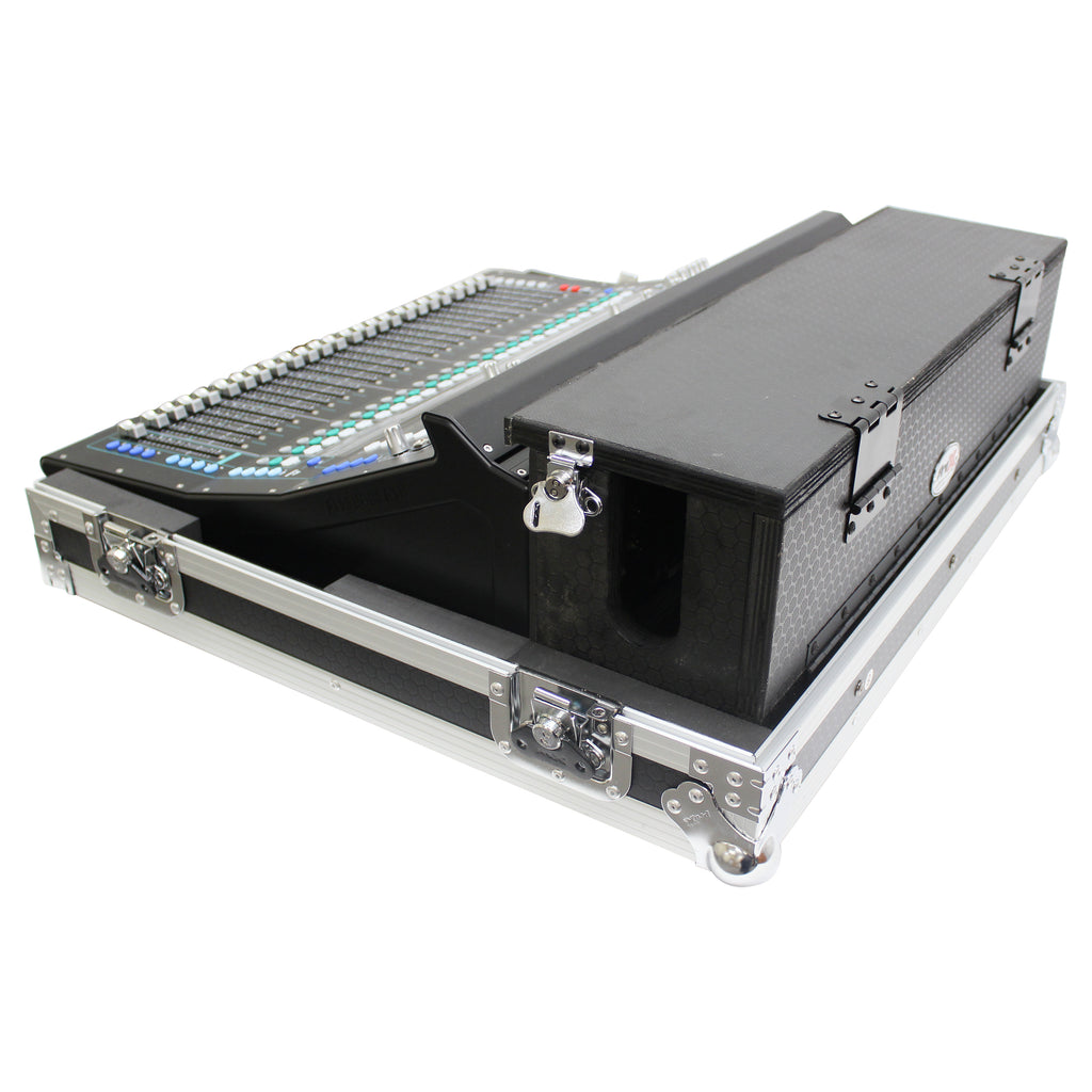ATA Digital Audio Mixer Flight Case for Allen & Heath SQ5&SQ5;+ Console with Doghouse compartment and Caster wheels
