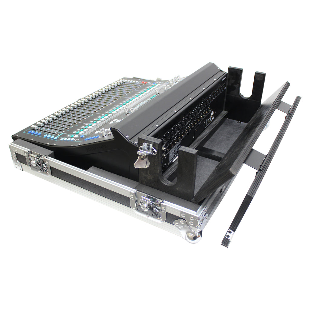 ATA Digital Audio Mixer Flight Case for Allen & Heath SQ6 Console with Doghouse compartment and Caster wheels