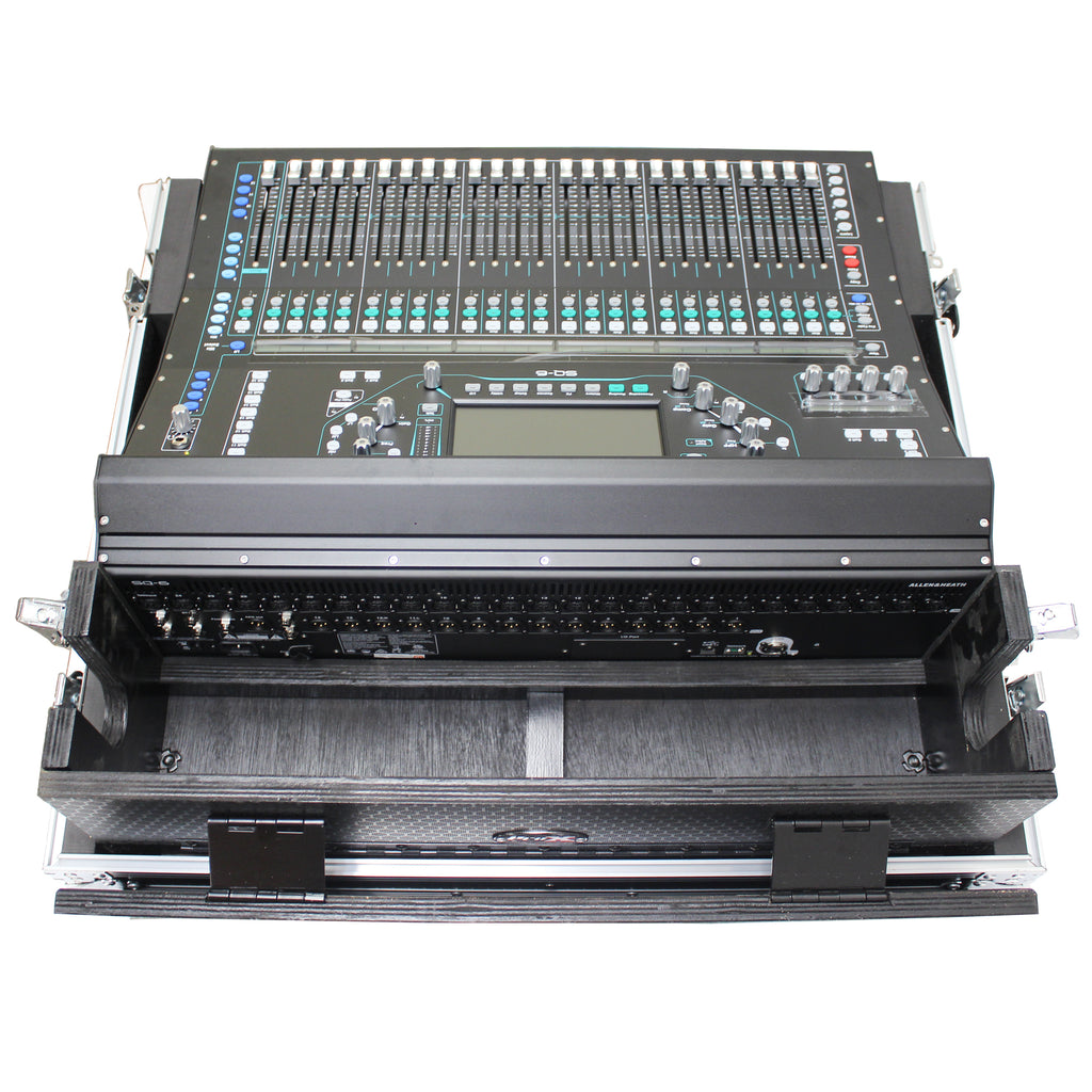 ATA Digital Audio Mixer Flight Case for Allen & Heath SQ7 Console with Doghouse compartment and Caster wheels