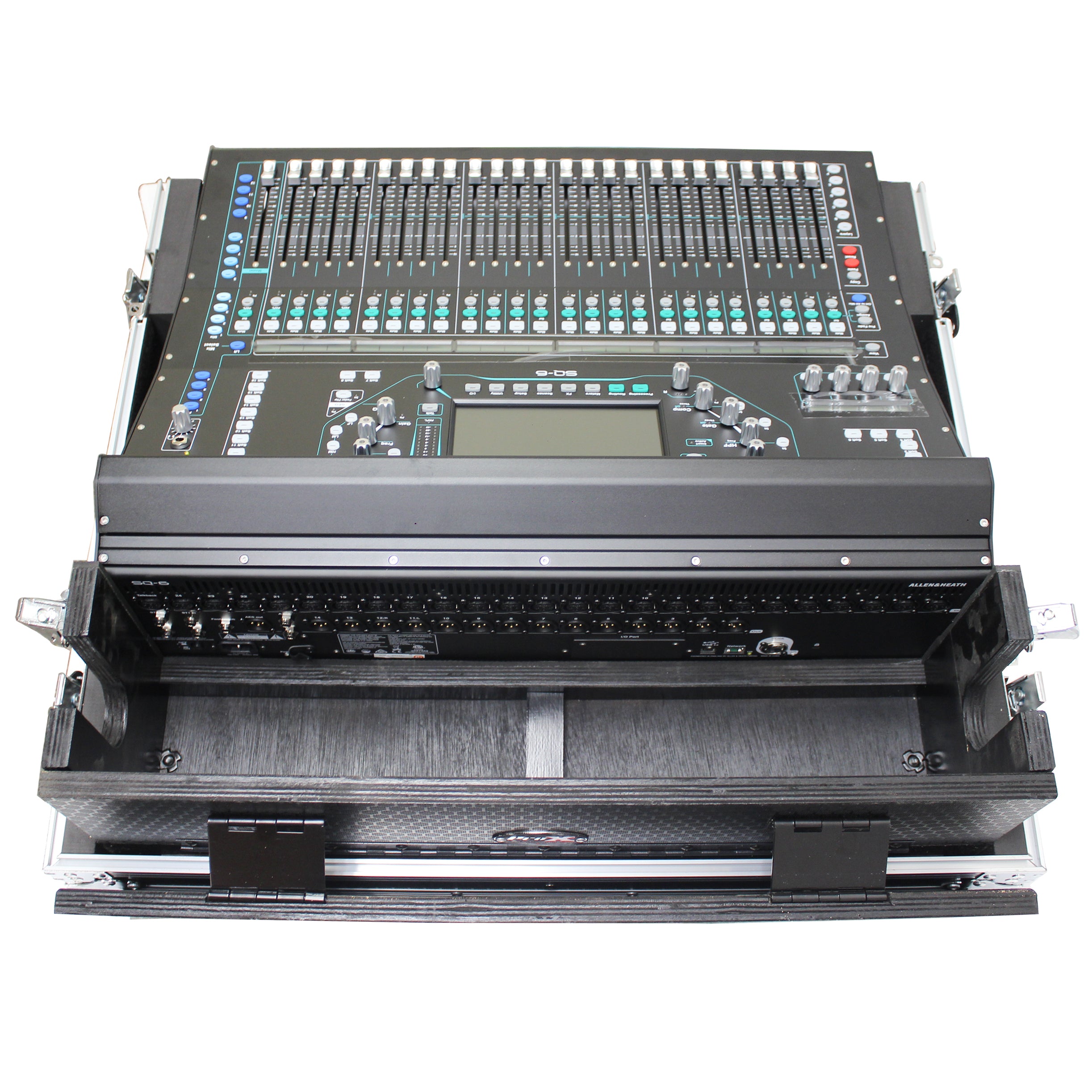 ATA Digital Audio Mixer Flight Case for Allen & Heath SQ6 Console with Doghouse compartment and Caster wheels