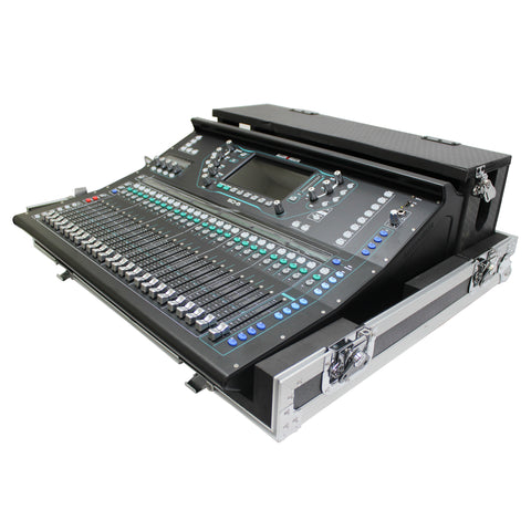 ATA Digital Audio Mixer Flight Case for Allen & Heath SQ5&SQ5;+ Console with Doghouse compartment and Caster wheels