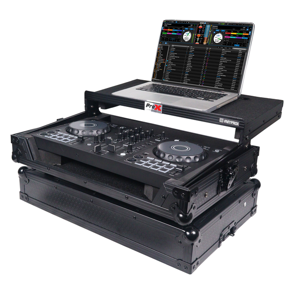 ATA Flight Road Case For Pioneer DDJ-FLX4 DDJ-SB3 DDJ-400 DJ Controller with Laptop Shelf - Black Finish