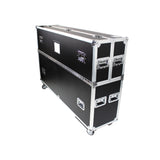 Universal Case For Flat Panel Monitor LED-LCD-Plasma TV Dual 70" to 85" Adjustable Flight Case W-4" Casters