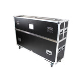 Universal Case For Flat Panel Monitor LED-LCD-Plasma TV Dual 70" to 85" Adjustable Flight Case W-4" Casters