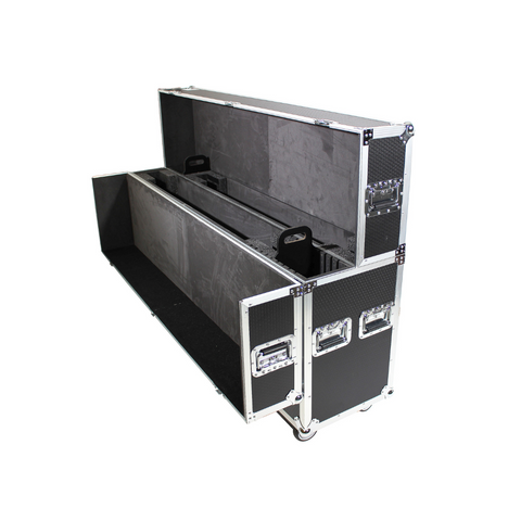 Universal Case For Flat Panel Monitor LED LCD TV Dual 70" to 90" Adjustable Flight Case W-4" Casters