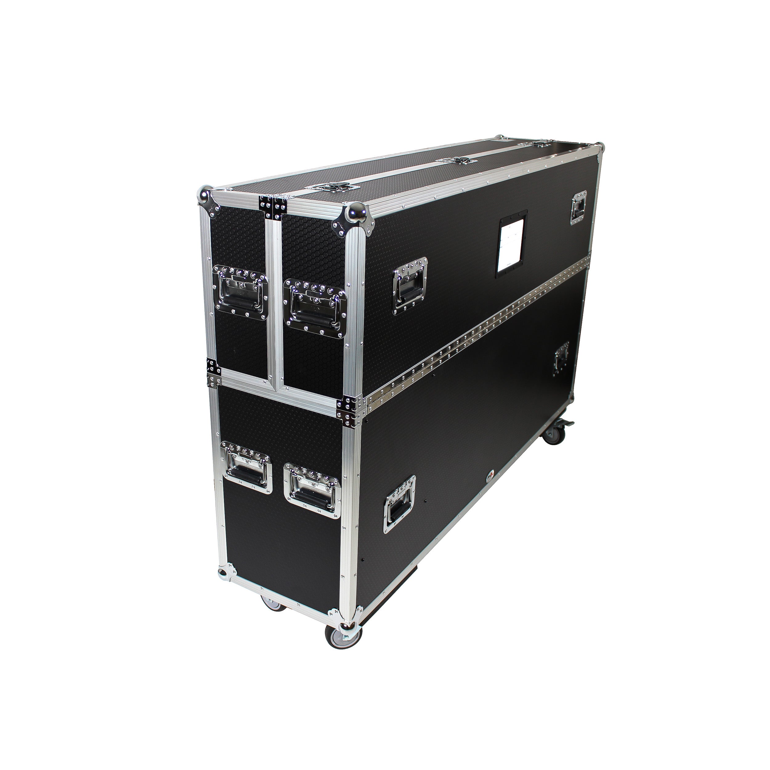 Universal Case For Flat Panel Monitor LED LCD TV Dual 70" to 90" Adjustable Flight Case W-4" Casters