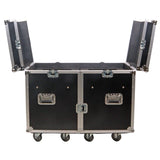 ATA Flight Style Road Case for (2) Moving Head Lighting Fixtures with (6) 4 inch Casters