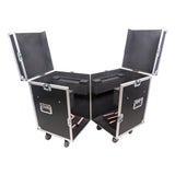 ATA Flight Style Road Case for (2) Moving Head Lighting Fixtures with (6) 4 inch Casters
