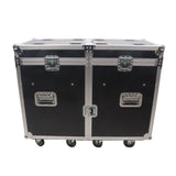 ATA Flight Style Road Case for (2) Moving Head Lighting Fixtures with (6) 4 inch Casters
