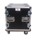 ATA Style 10U Space Shockproof Amp Rack Mount Case 20 inch Depth with Caster Wheels