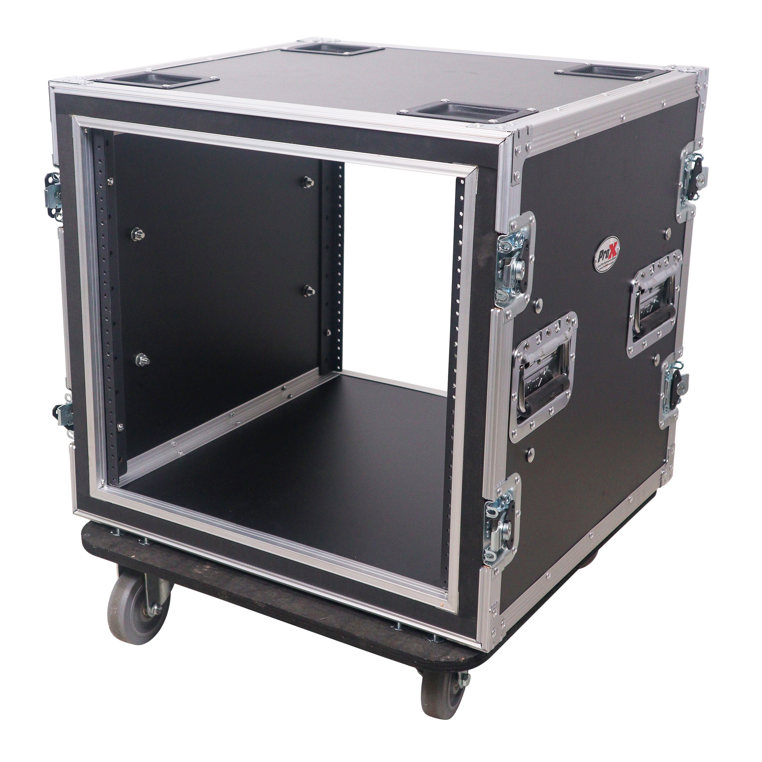 ATA Style 10U Space Shockproof Amp Rack Mount Case 20 inch Depth with Caster Wheels