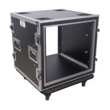 ATA Style 10U Space Shockproof Amp Rack Mount Case 20 inch Depth with Caster Wheels