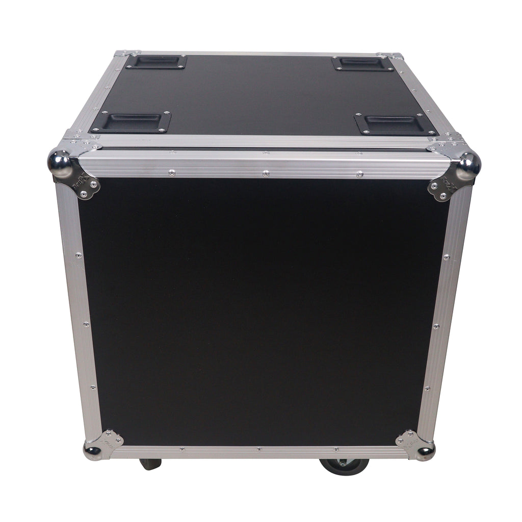 ATA Style 10U Space Shockproof Amp Rack Mount Case 20 inch Depth with Caster Wheels